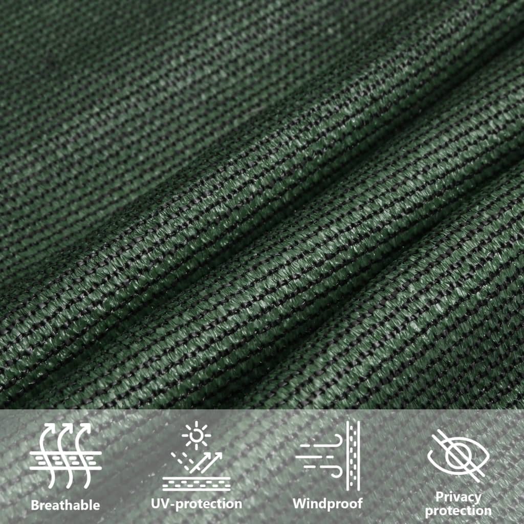 Vela Parasole 160 g/m² Verde Scuro 3,5x5 m in HDPE | homemem39