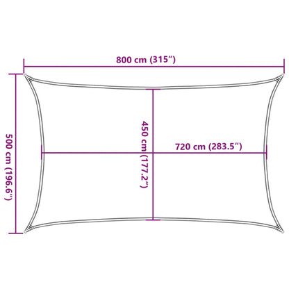 Vela Parasole 160 g/m² Verde Scuro 5x8 m in HDPE | homemem39