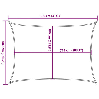 Vela Parasole 160 g/m² Verde Scuro 6x8 m in HDPE | homemem39