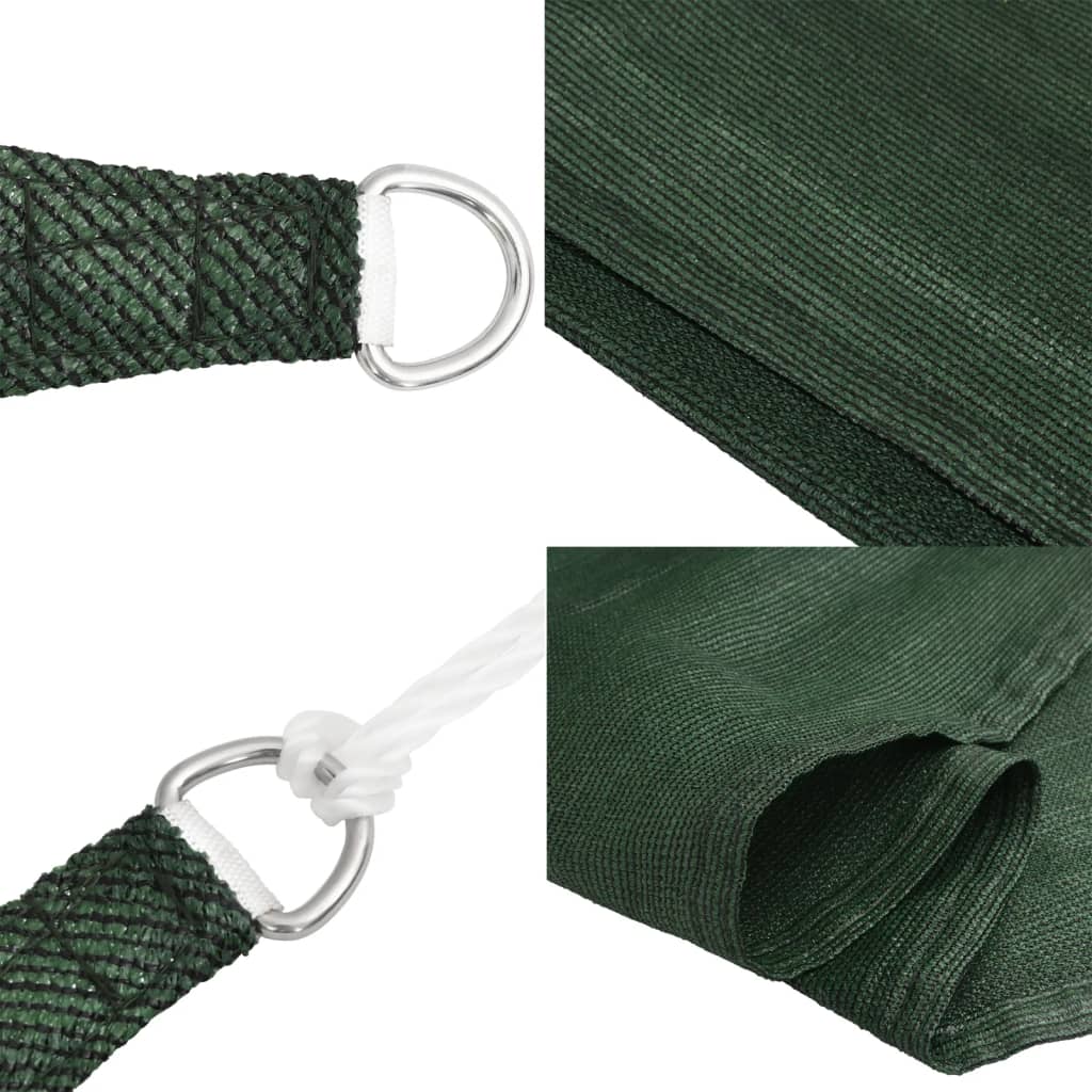 Vela Parasole 160 g/m² Verde Scuro 2,5x2,5x3,5 m in HDPE | homemem39