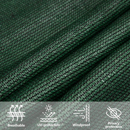 Vela Parasole 160 g/m² Verde Scuro 3,5x3,5x4,9 m in HDPE - homemem39