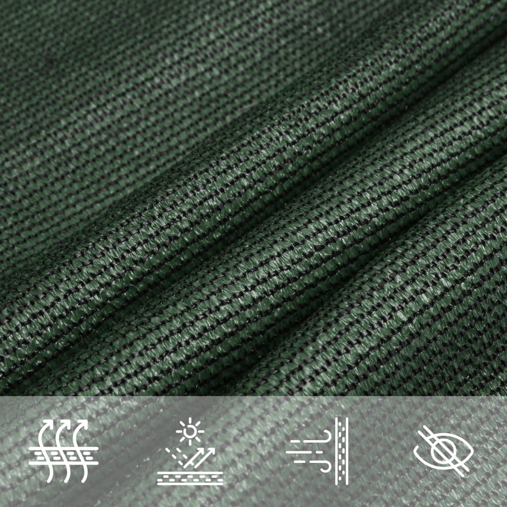 Vela Parasole 160 g/m² Verde Scuro 4x4x5,8 m in HDPE - homemem39