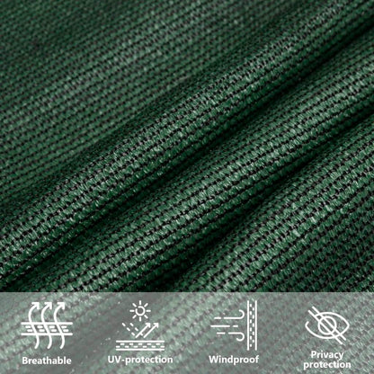 Vela Parasole 160 g/m² Verde Scuro 4x4x5,8 m in HDPE - homemem39
