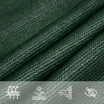 Vela Parasole 160 g/m² Verde Scuro 5x5x5 m in HDPE | homemem39