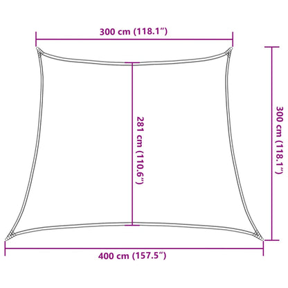 Vela Parasole 160 g/m² Verde Scuro 3/4x3 m in HDPE - homemem39