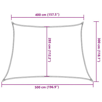 Vela Parasole 160 g/m² Trapezio Verde Scuro 4/5x3 m in HDPE | homemem39