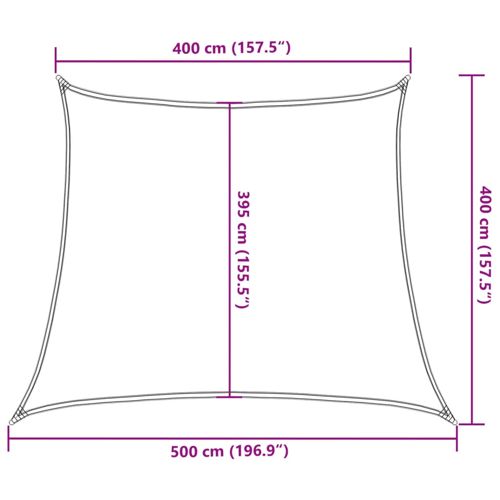 Vela Parasole 160 g/m² Verde Scuro 4/5x4 m in HDPE | homemem39