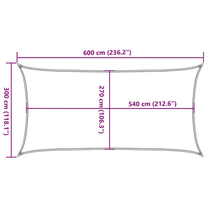 Vela Parasole 160 g/m² Gialla 3x6 m in HDPE | homemem39