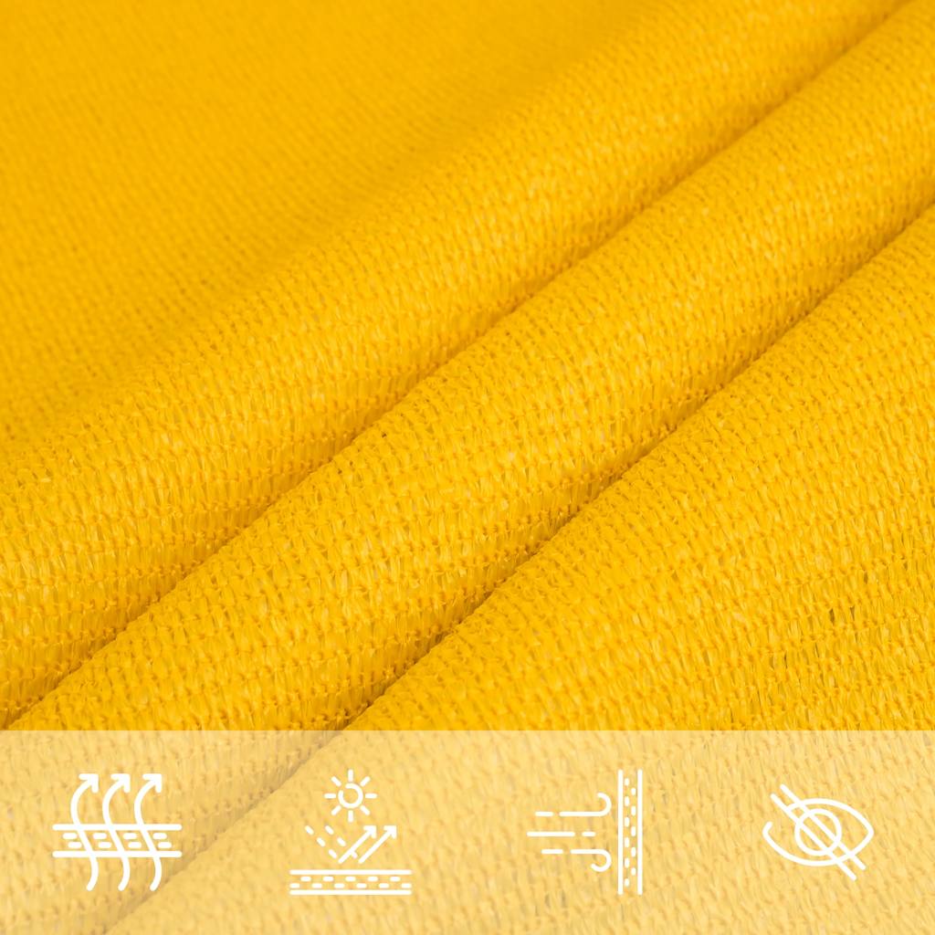 Vela Parasole 160 g/m² Rettangolare Giallo 5x7 m in HDPE | homemem39