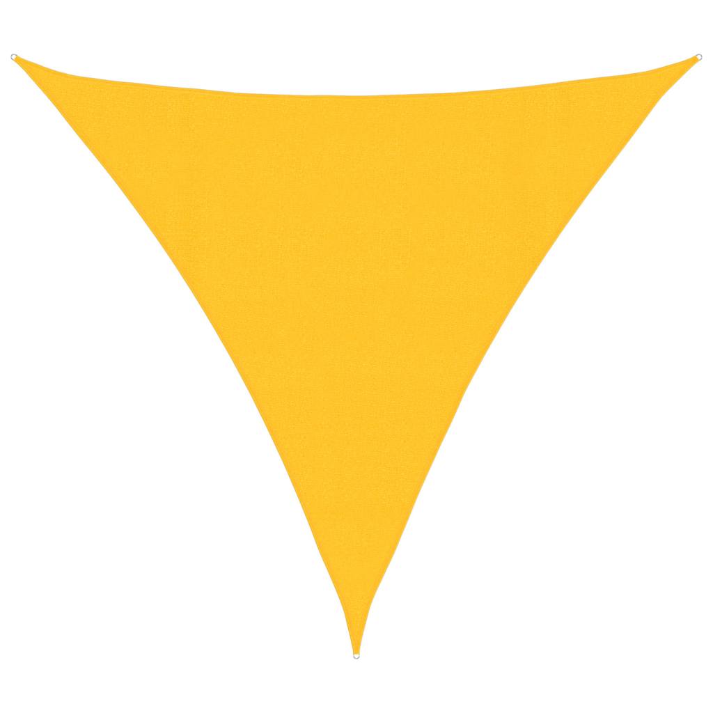 Vela Parasole 160 g/m² Triangolare Giallo 4,5x4,5x4,5 m in HDPE