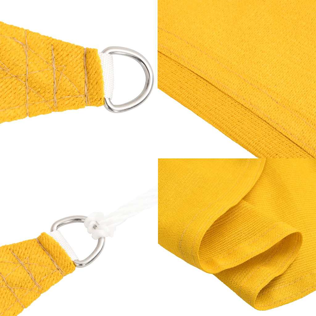 Vela Parasole 160 g/m² Triangolare Giallo 4,5x4,5x4,5 m in HDPE