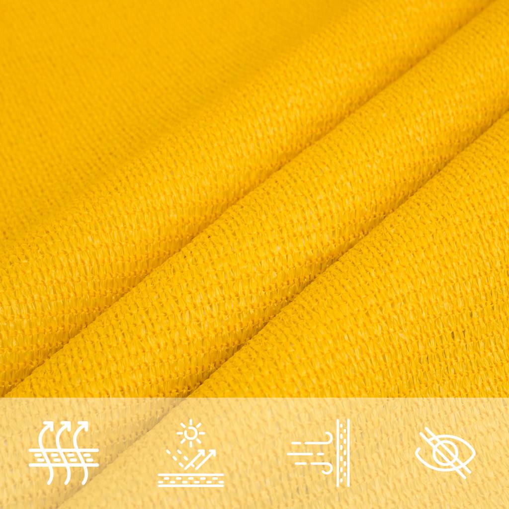 Vela Parasole 160 g/m² Triangolare Giallo 4,5x4,5x4,5 m in HDPE