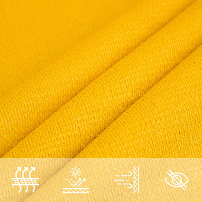 Vela Parasole 160 g/m² Triangolare Giallo 4,5x4,5x4,5 m in HDPE