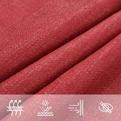 Vela Parasole 160 g/m² Rossa 2,5x2,5 m in HDPE | homemem39
