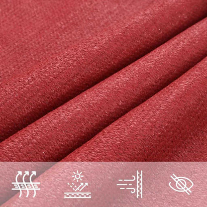 Vela Parasole 160 g/m² Rossa 3,5x3,5x4,9 m in HDPE - homemem39