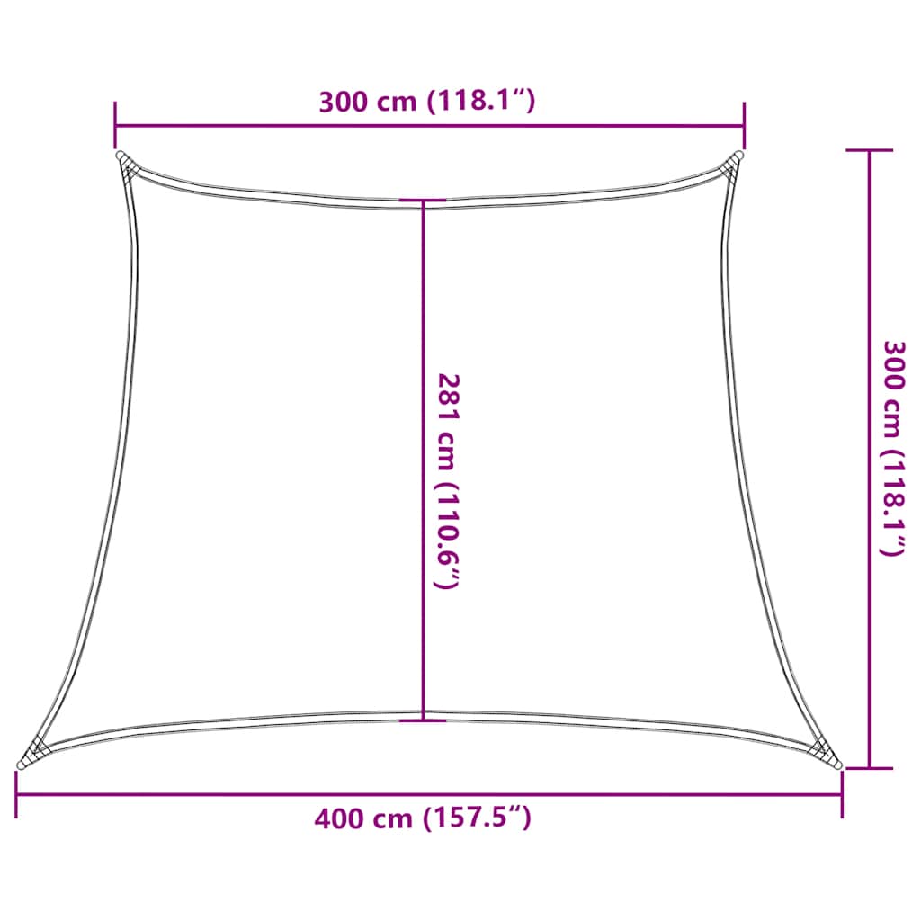 Vela Parasole 160 g/m² Rossa 3/4x3 m in HDPE - homemem39