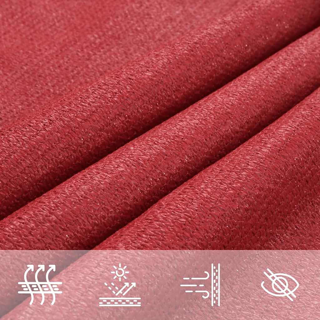Vela Parasole 160 g/m² Rossa 4/5x3 m in HDPE - homemem39