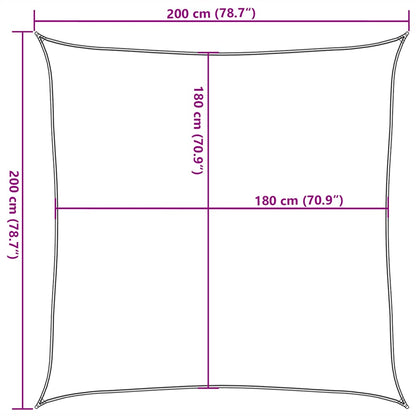 Vela Parasole 160 g/m² Arancione 2x2 m in HDPE | homemem39