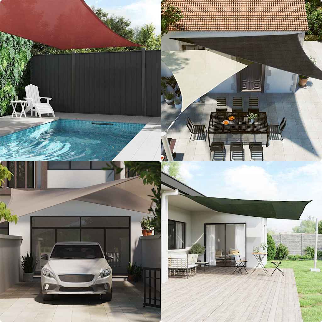 Vela Parasole 160 g/m² Arancione 2,5x3 m in HDPE | homemem39