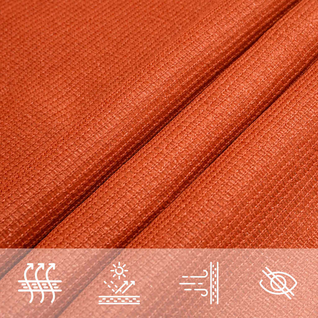 Vela Parasole 160 g/m² Arancione 2,5x3 m in HDPE | homemem39