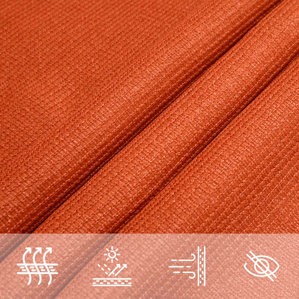 Vela Parasole 160 g/m² Arancione 4x4x5,8 m in HDPE | homemem39