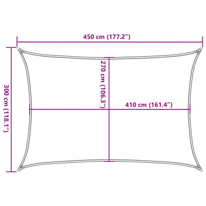 Vela Parasole 160 g/m² Nera 3x4,5 m in HDPE - homemem39