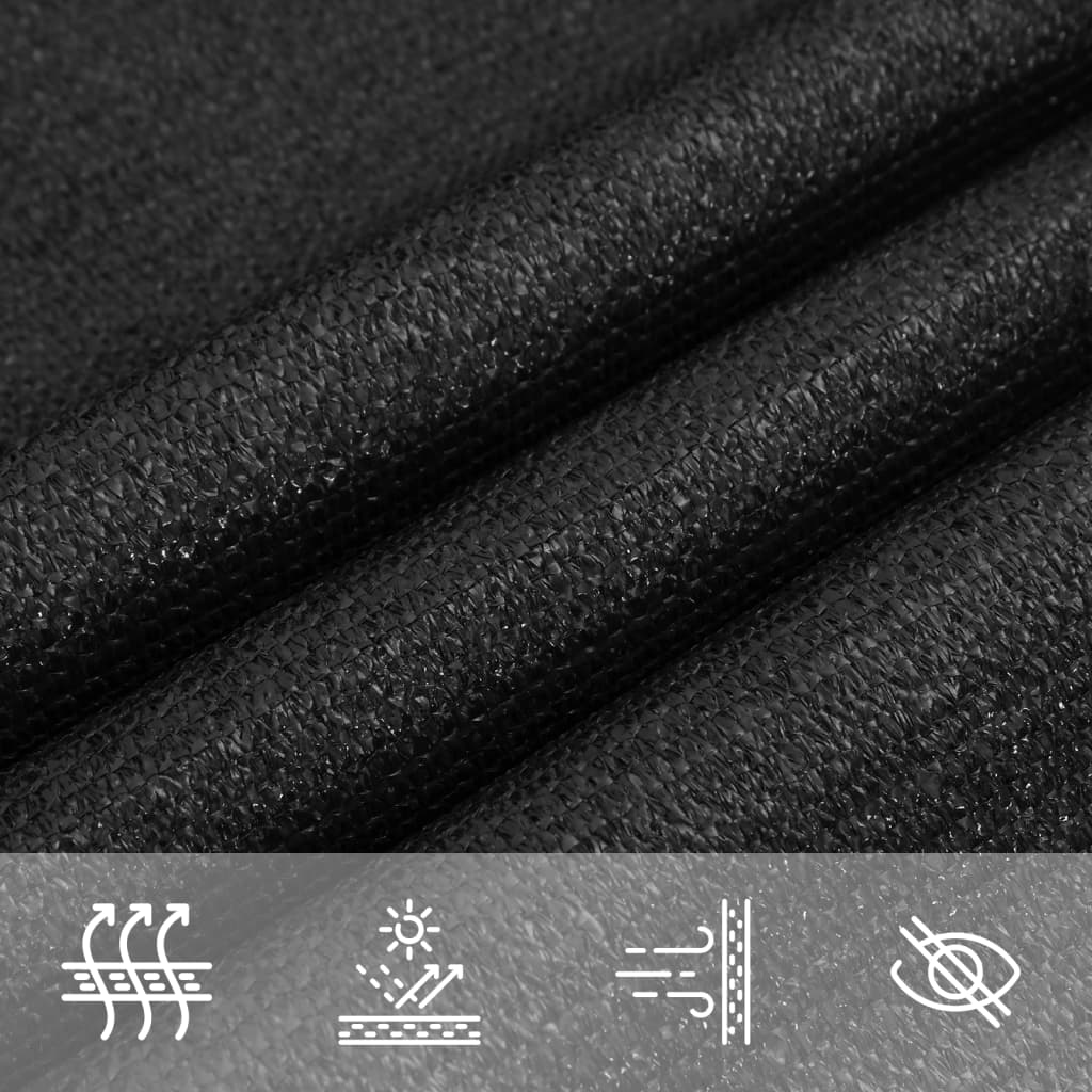 Vela Parasole 160 g/m² Nera 3x6 m in HDPE | homemem39