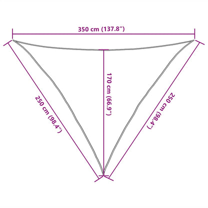 Vela Parasole 160 g/m² Nera 2,5x2,5x3,5 m in HDPE | homemem39