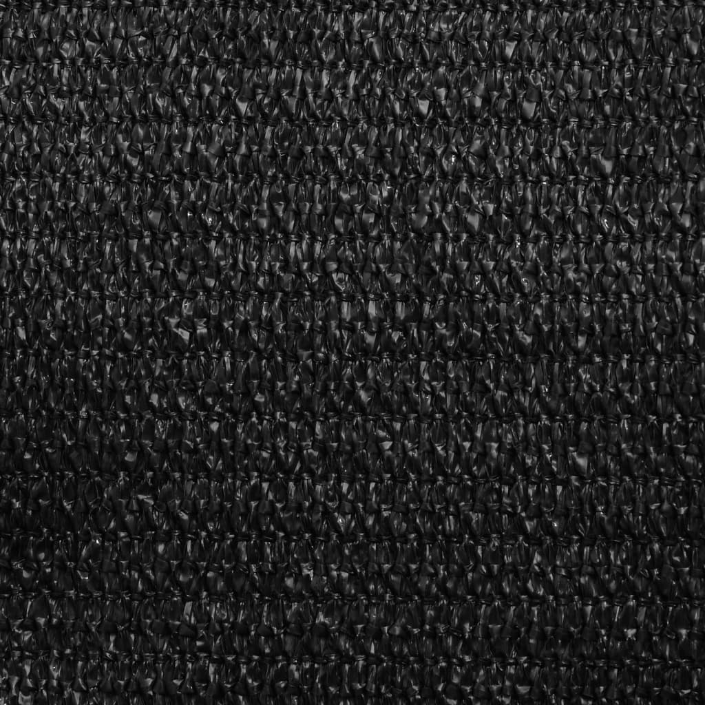 Sunshade Sail 160 g/m² Black 4x4x5.8 m in HDPE