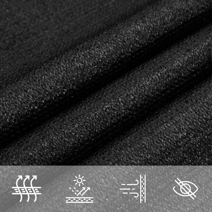 Vela Parasole 160 g/m² Triangolare Nero 5x7x7 m in HDPE | homemem39