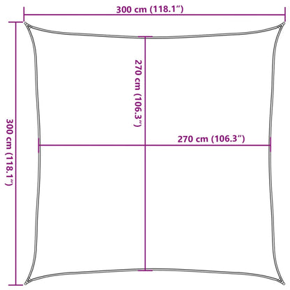 Vela Parasole 160 g/m² Marrone 3x3 m in HDPE | homemem39