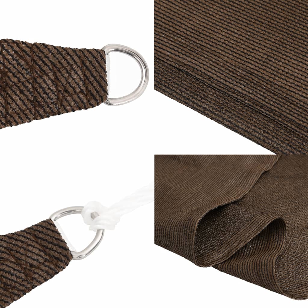 Vela Parasole 160 g/m² Marrone 3,6x3,6 m in HDPE