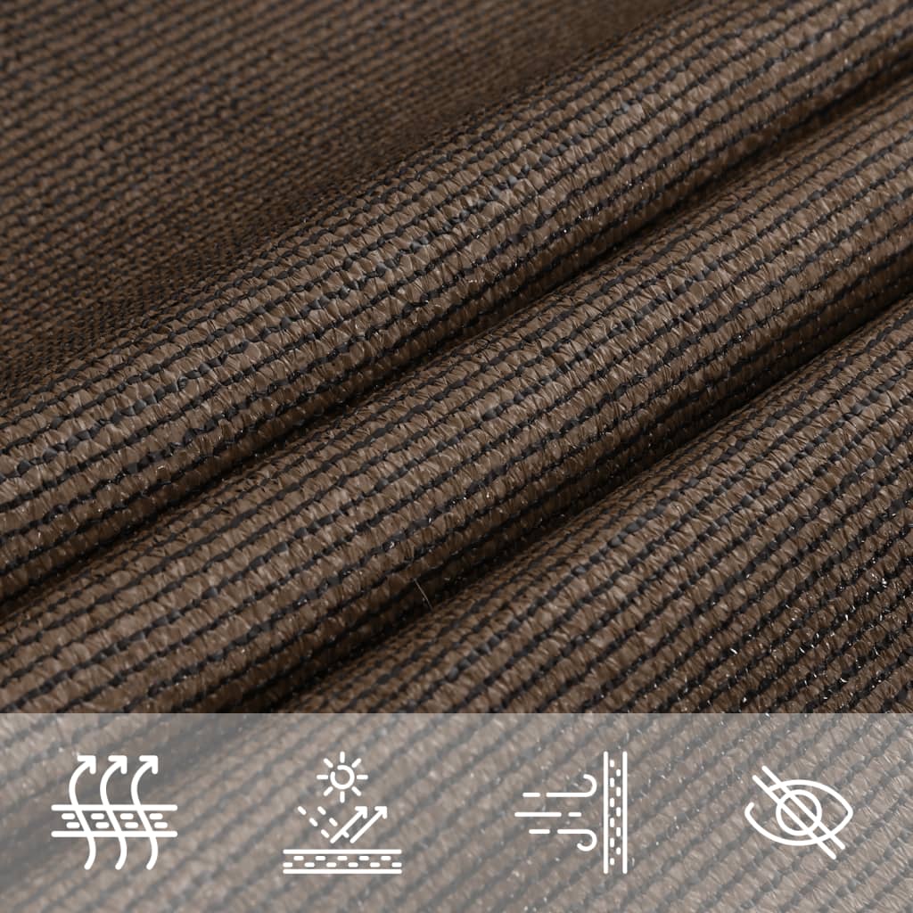 Vela Parasole 160 g/m² Marrone 3,6x3,6 m in HDPE