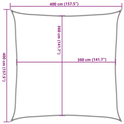 Vela Parasole 160 g/m² Marrone 4x4 m in HDPE - homemem39