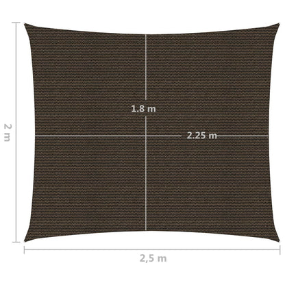 Vela Parasole 160 g/m² Marrone 2x2,5 m in HDPE - homemem39