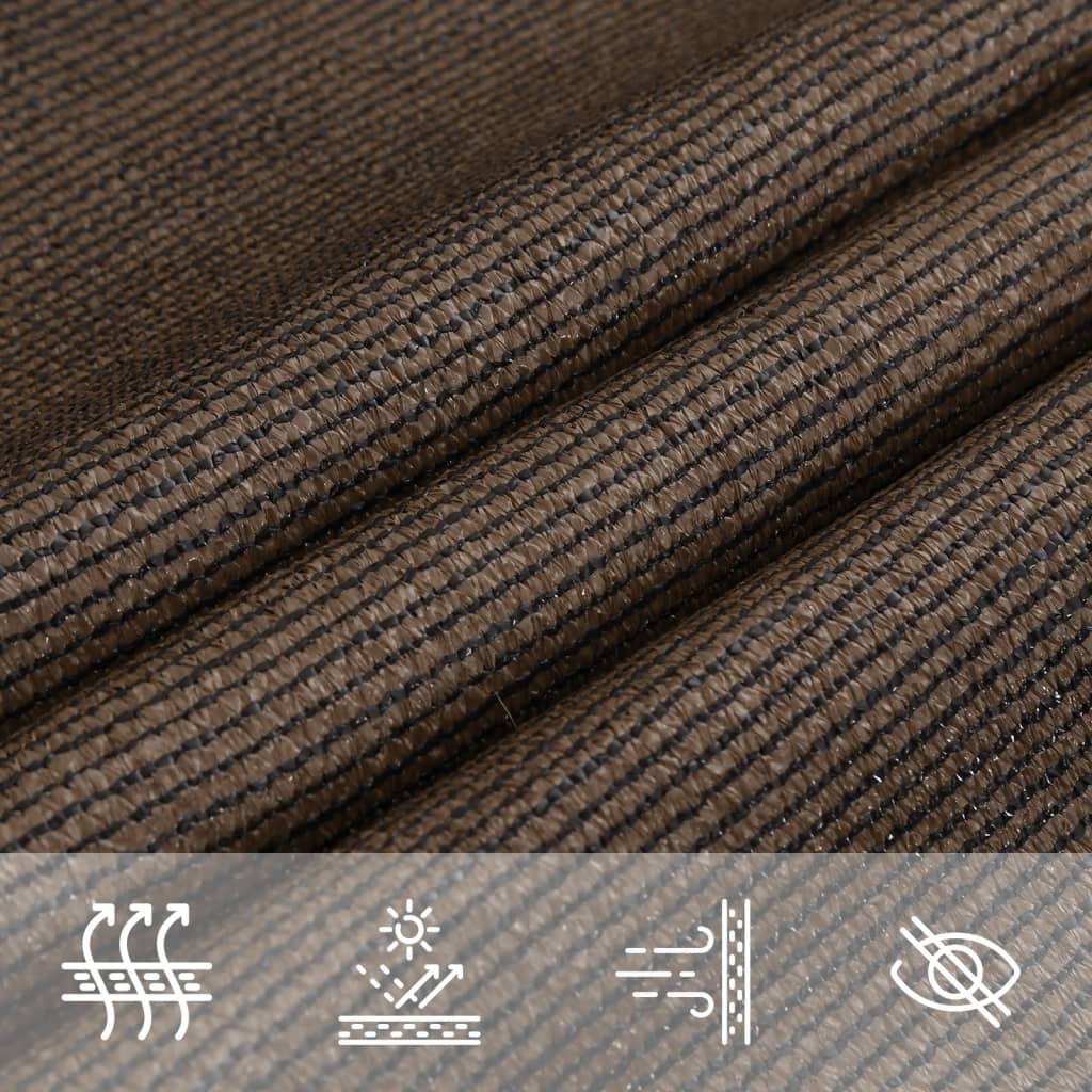 Vela Parasole 160 g/m² Marrone 3,5x3,5x4,9 m in HDPE - homemem39