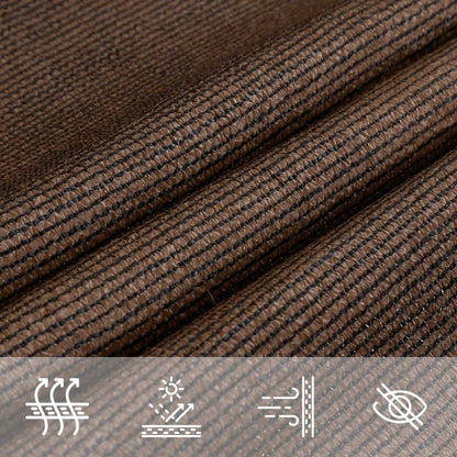 Vela Parasole 160 g/m² Marrone 3,5x3,5x4,9 m in HDPE - homemem39
