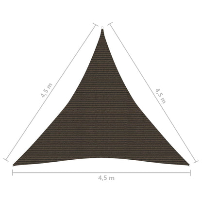 Vela Parasole 160 g/m² Marrone 4,5x4,5x4,5 m in HDPE - homemem39