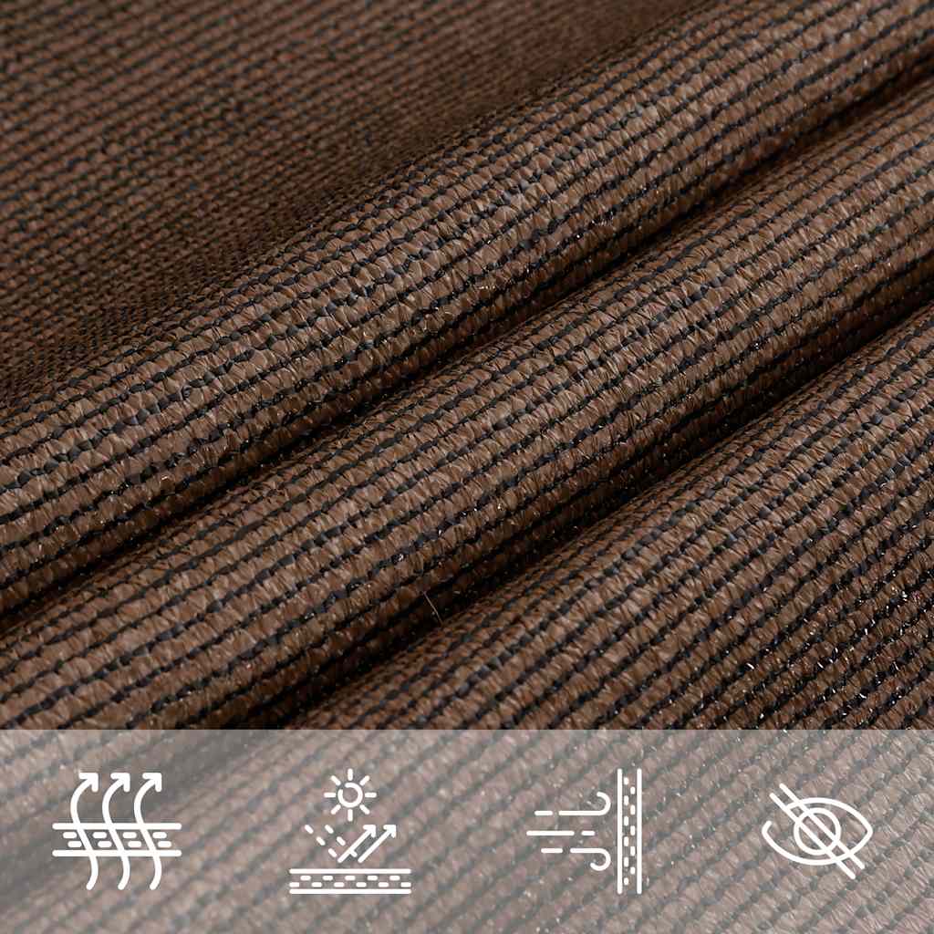 Vela Parasole 160 g/m² Trapezio Marrone 4/5x4 m in HDPE | homemem39