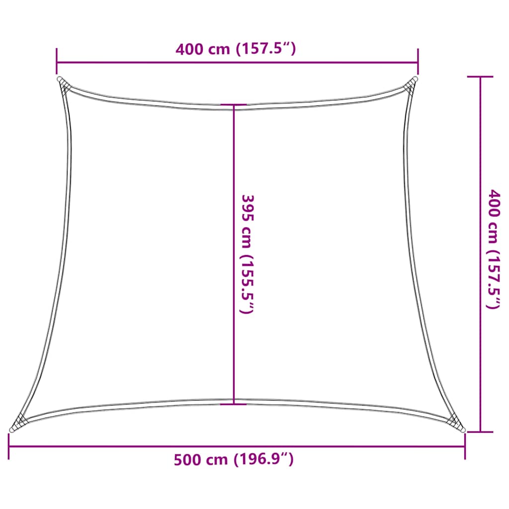 Vela Parasole 160 g/m² Trapezio Marrone 4/5x4 m in HDPE | homemem39