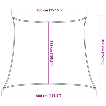 Vela Parasole 160 g/m² Trapezio Marrone 4/5x4 m in HDPE | homemem39