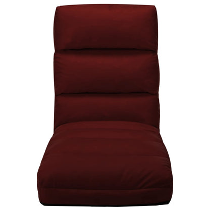 Sedia a Sdraio da Terra Pieghevole Rosso Vino in Similpelle - homemem39