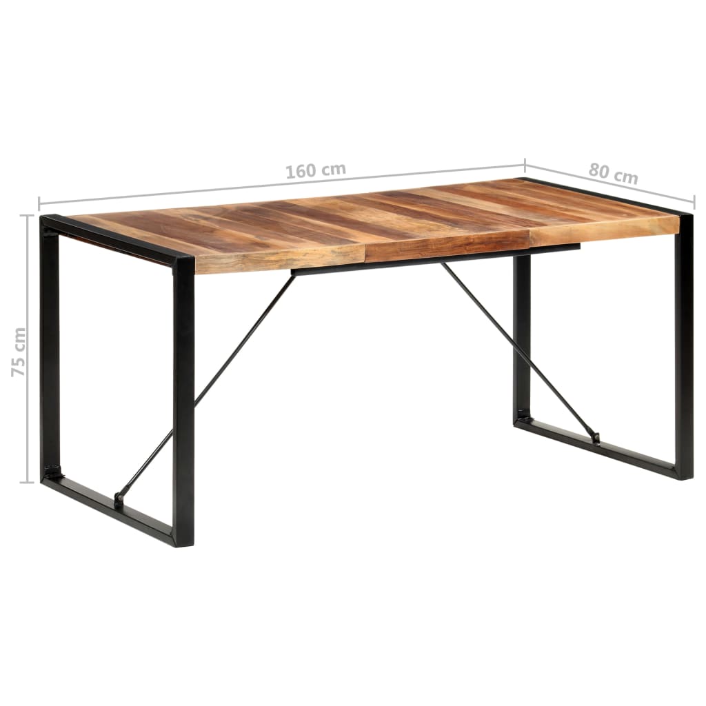 Tavolo da Pranzo 160x80x75 cm in Legno Massello | homemem39