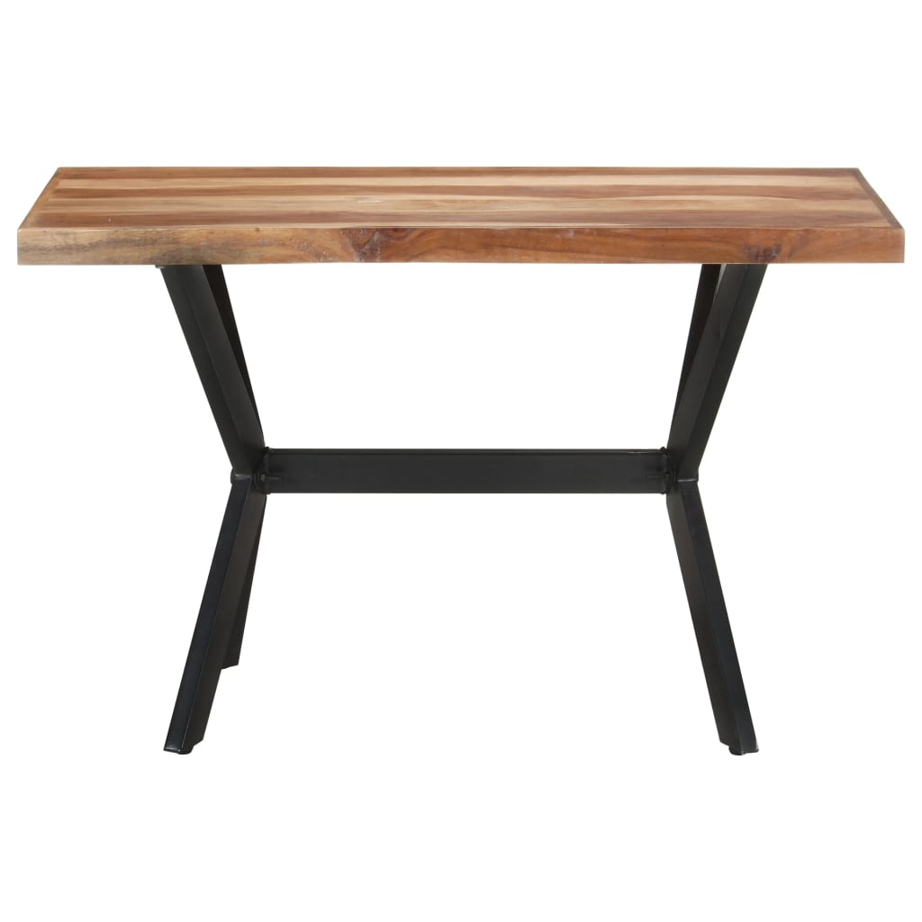 Tavolo da Pranzo 120x60x75 cm Legno Massello con Finitura Ambra | homemem39