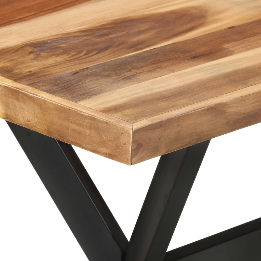 Tavolo da Pranzo 120x60x75 cm Legno Massello con Finitura Ambra | homemem39