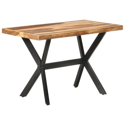 Tavolo da Pranzo 120x60x75 cm Legno Massello con Finitura Ambra | homemem39