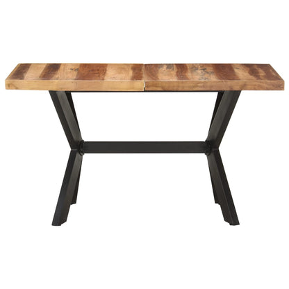 Tavolo da Pranzo 140x70x75 cm Legno Massello con Finitura Ambra | homemem39