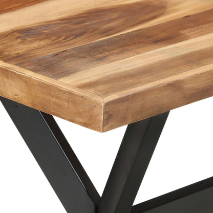 Tavolo da Pranzo 140x70x75 cm Legno Massello con Finitura Ambra | homemem39