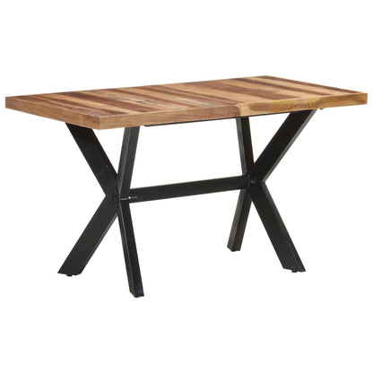 Tavolo da Pranzo 140x70x75 cm Legno Massello con Finitura Ambra | homemem39