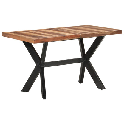 Tavolo da Pranzo 140x70x75 cm Legno Massello con Finitura Ambra | homemem39